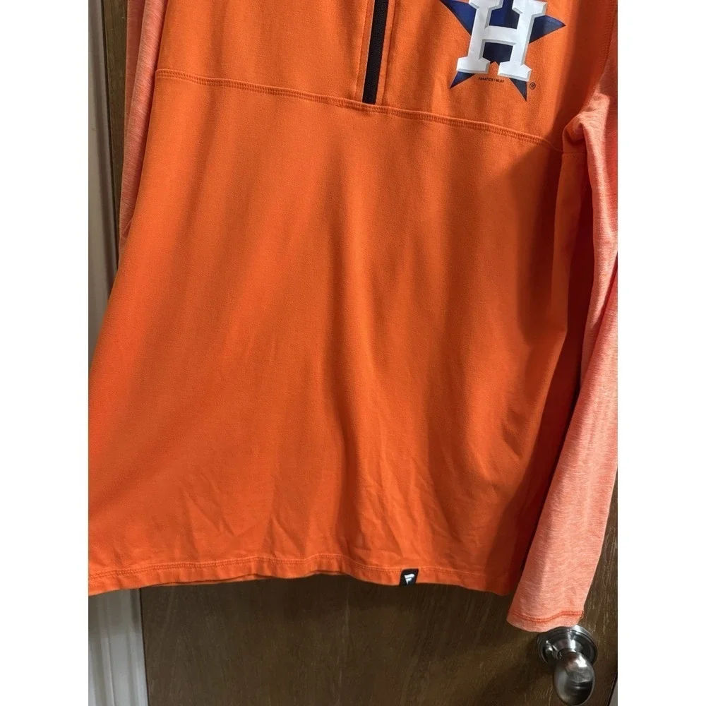 Houston Astros Fanatics Made to Move Synthetic Quarter-Zip Jacket Orange Small